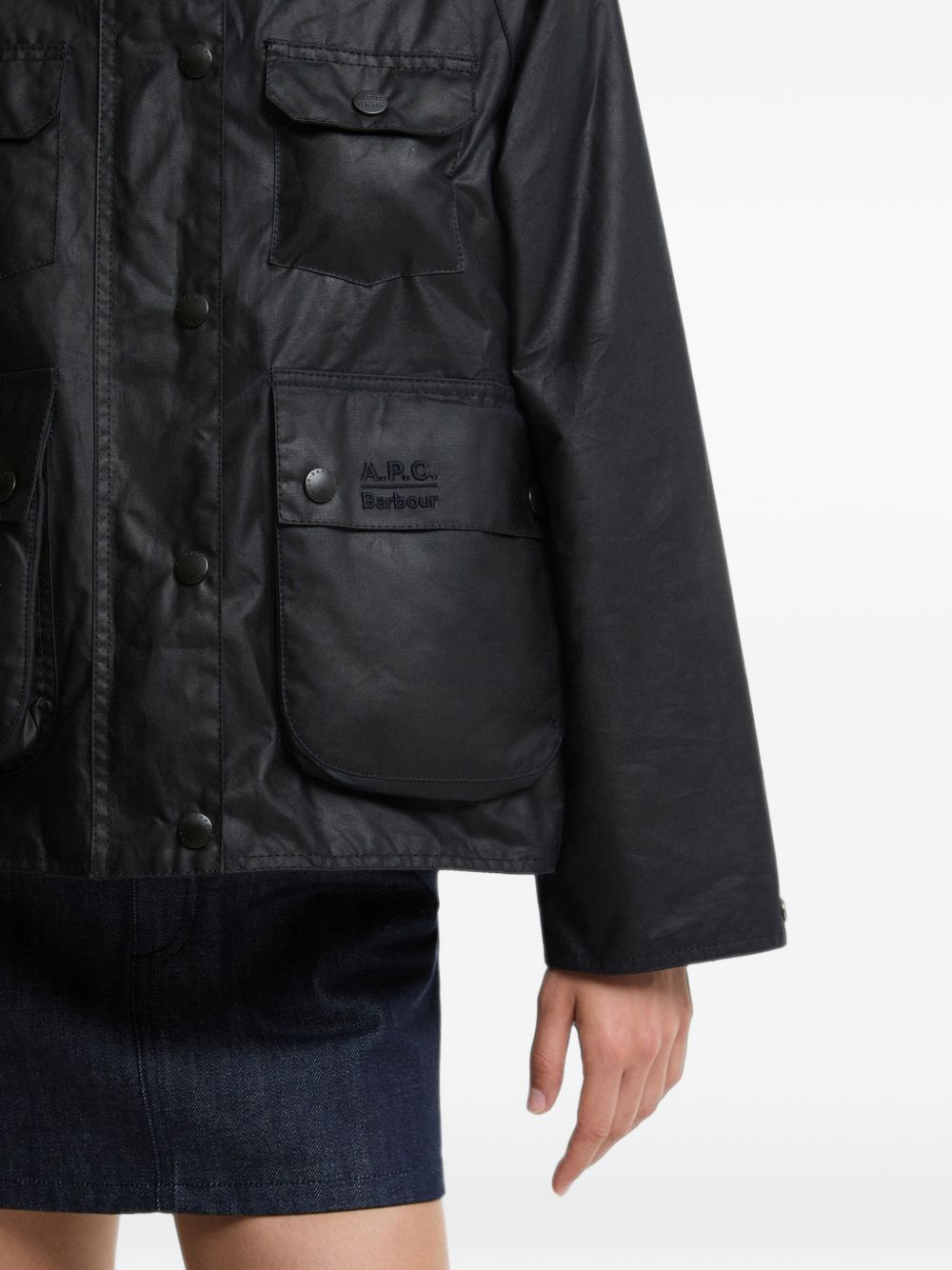 BARBOUR A.P.C. x Barbour Spey Giacca Corta in Cotone Cerato 