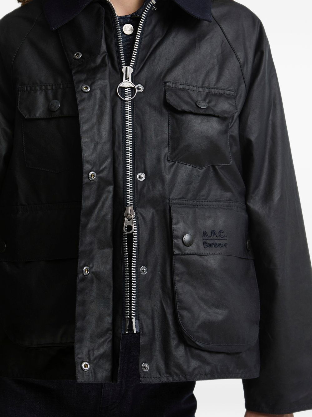 BARBOUR A.P.C. x Barbour Spey Giacca Corta in Cotone Cerato 