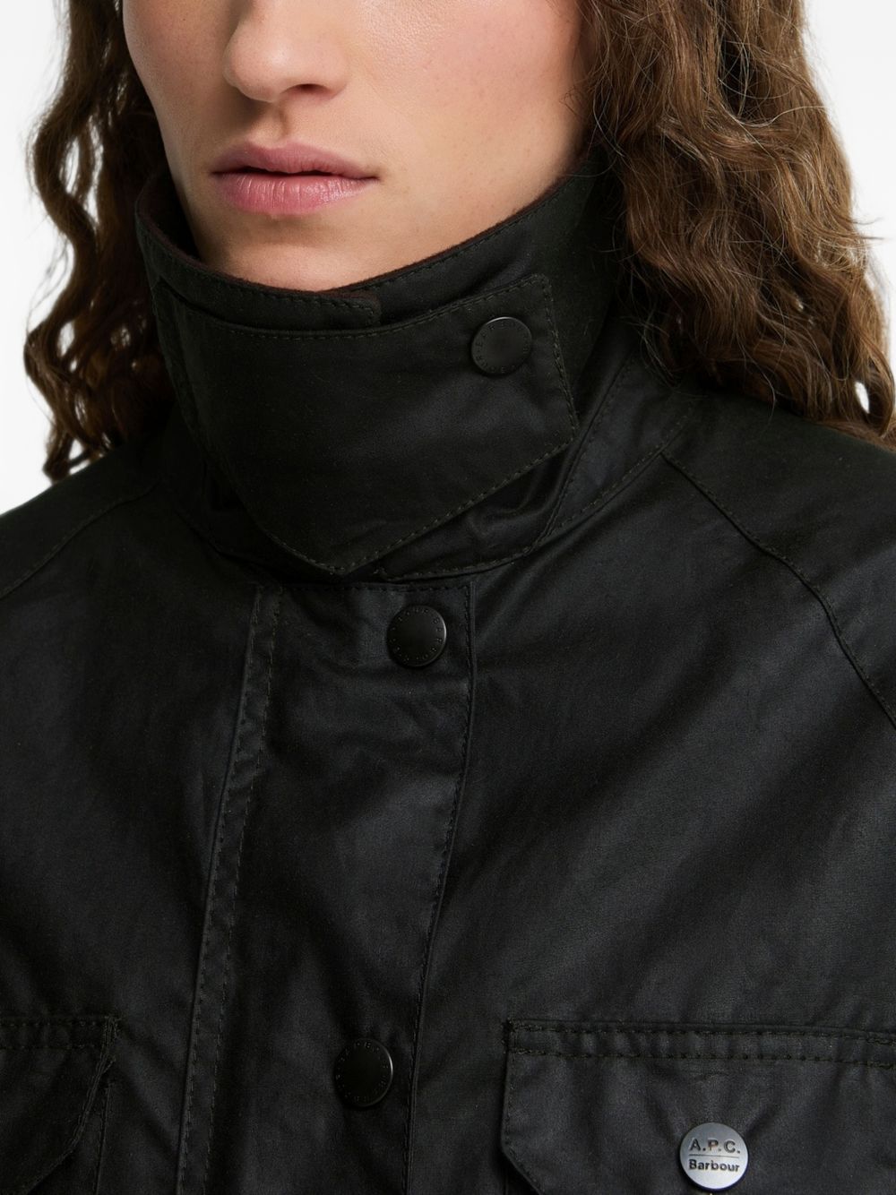 BARBOUR A.P.C. x Barbour Spey Giacca Corta in Cotone Cerato 
