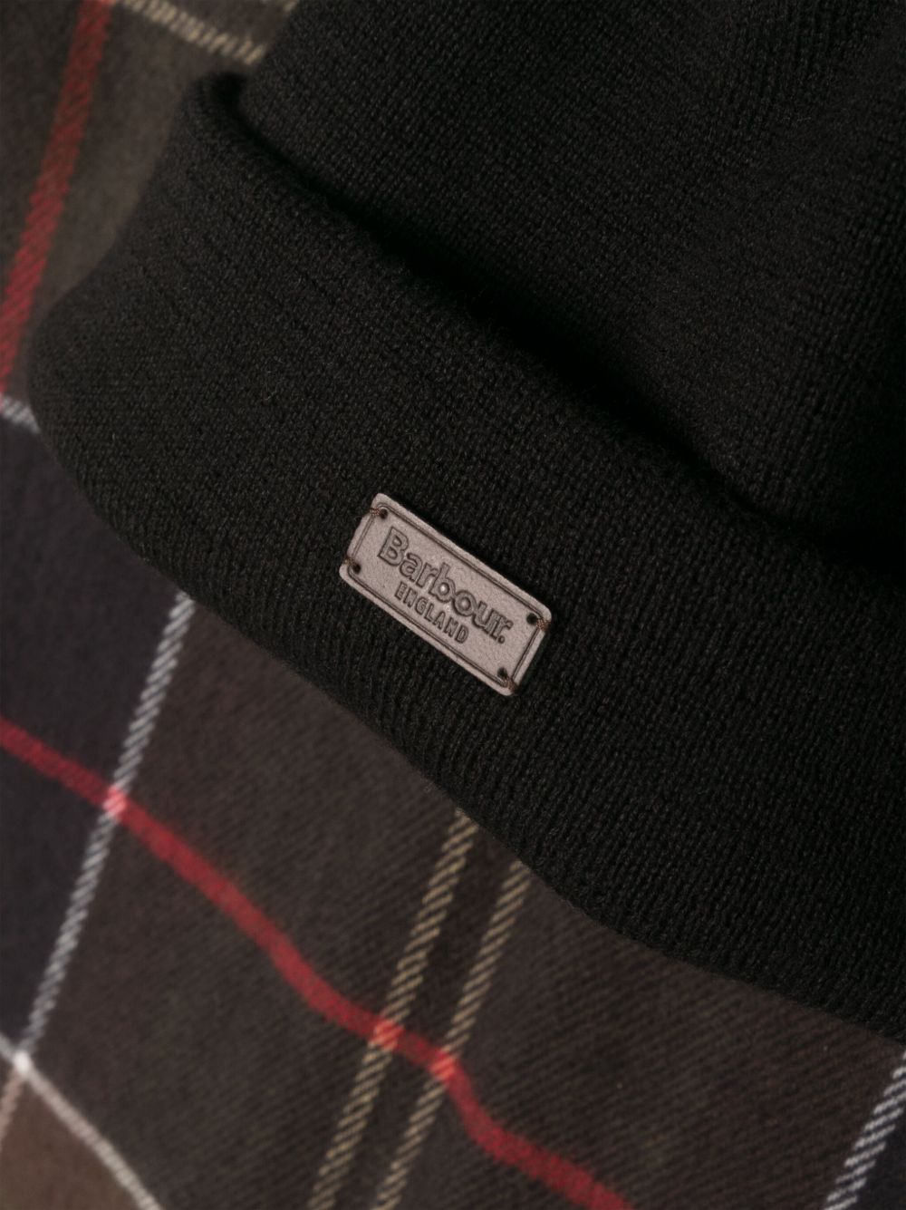BARBOUR Set regalo berretto Swinton e sciarpa Galingale in tartan 