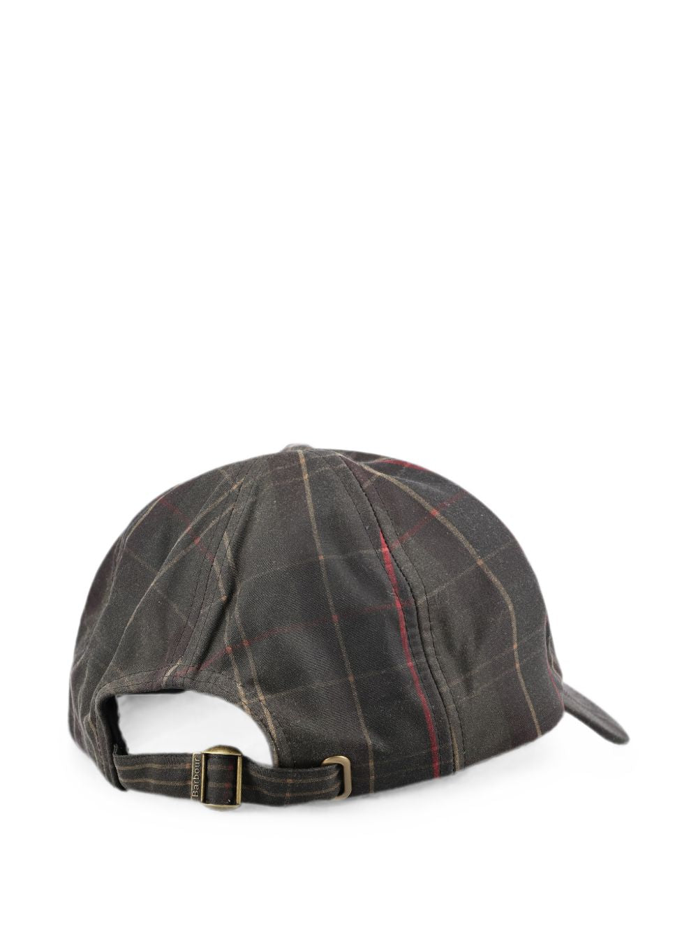 BARBOUR Haydon cappellino in tartan verde 