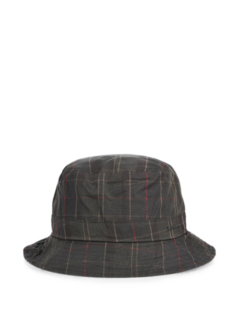 BARBOUR Cappello pescatore Barbour Wax Sports Hat verde oliva tartan 