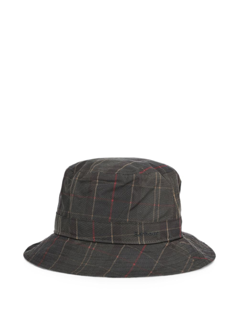 BARBOUR Cappello pescatore Barbour Wax Sports Hat verde oliva tartan 