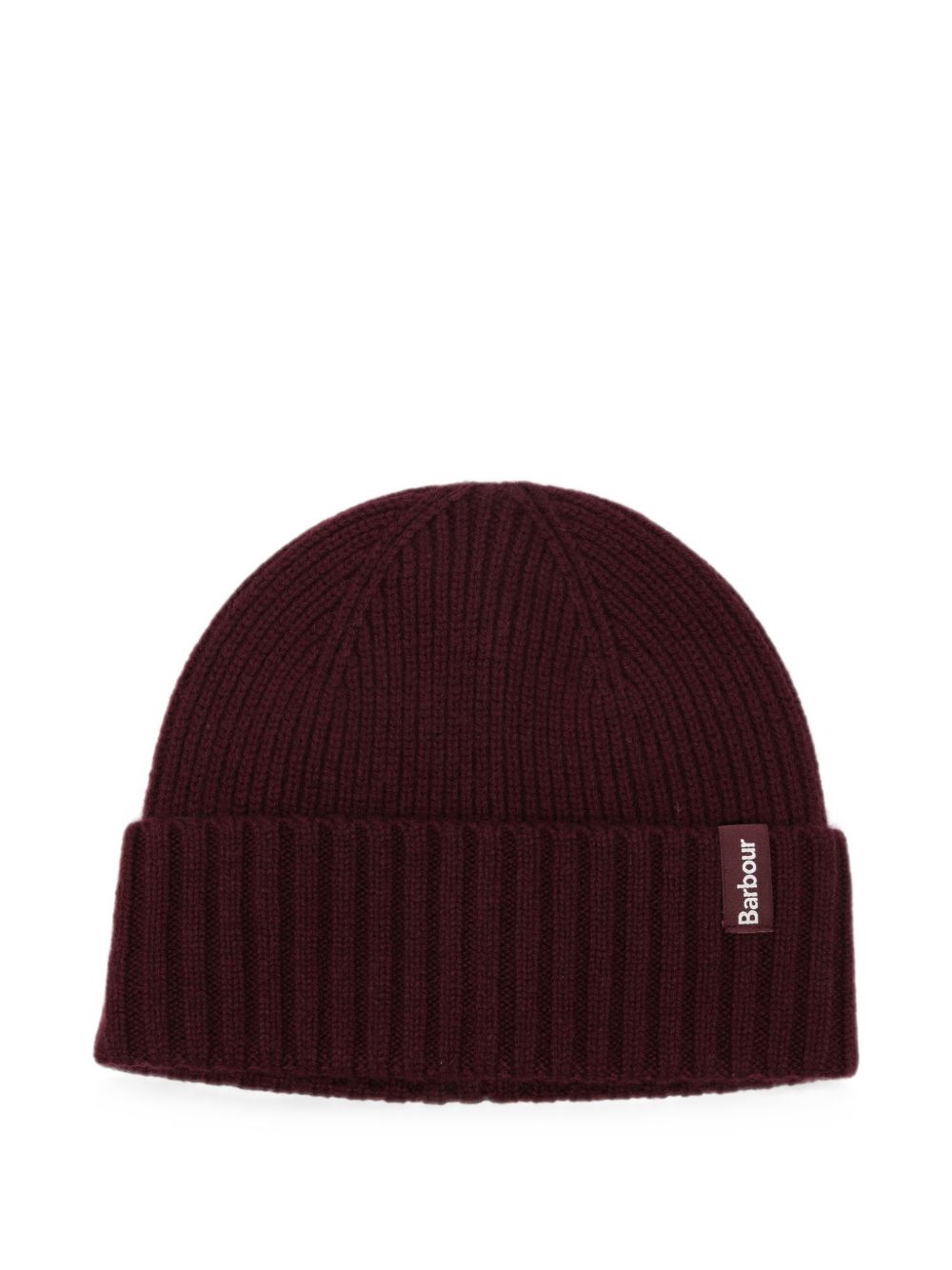 BARBOUR Berretto in lana misto cashmere bordeaux 