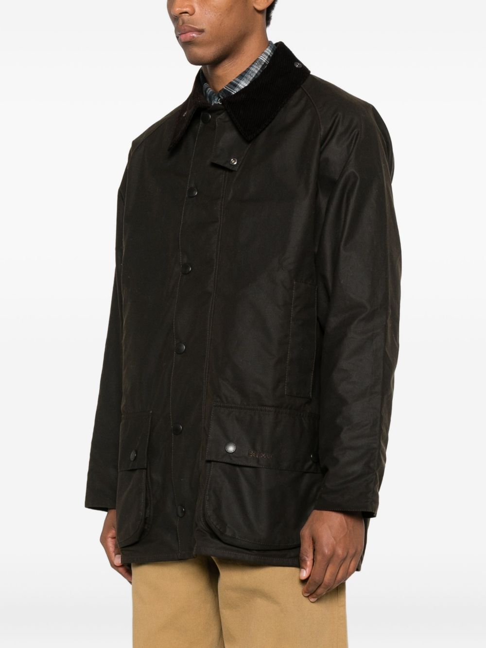 BARBOUR Giacca con tasche e colletto in velluto 