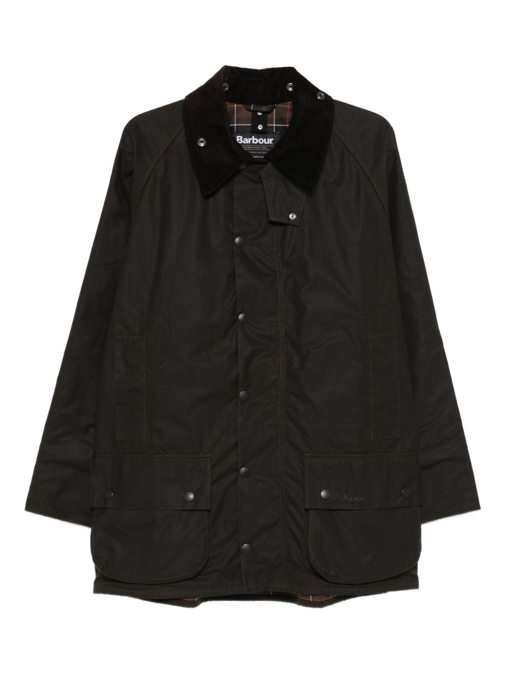 BARBOUR Giacca con tasche e colletto in velluto 