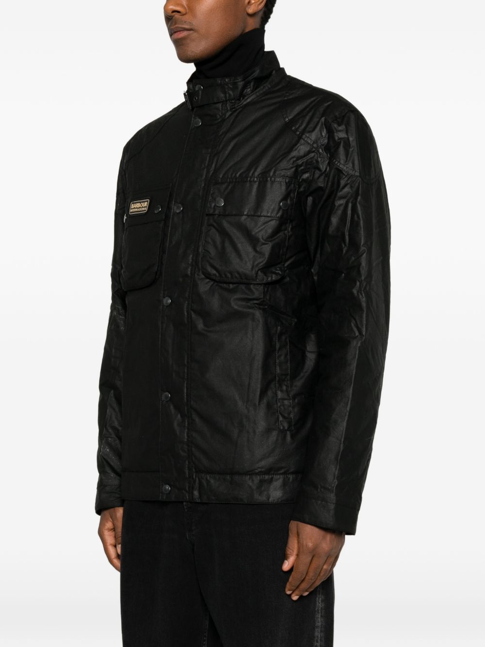 BARBOUR Giacca cerata invernale Merton nera 