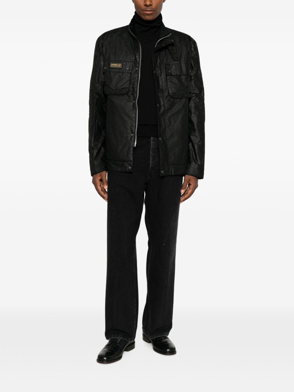 BARBOUR Giacca cerata invernale Merton nera 