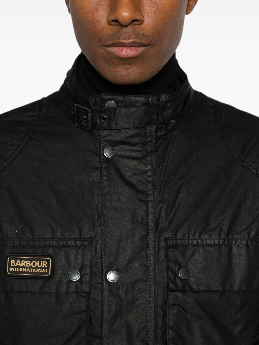 BARBOUR Giacca cerata invernale Merton nera 