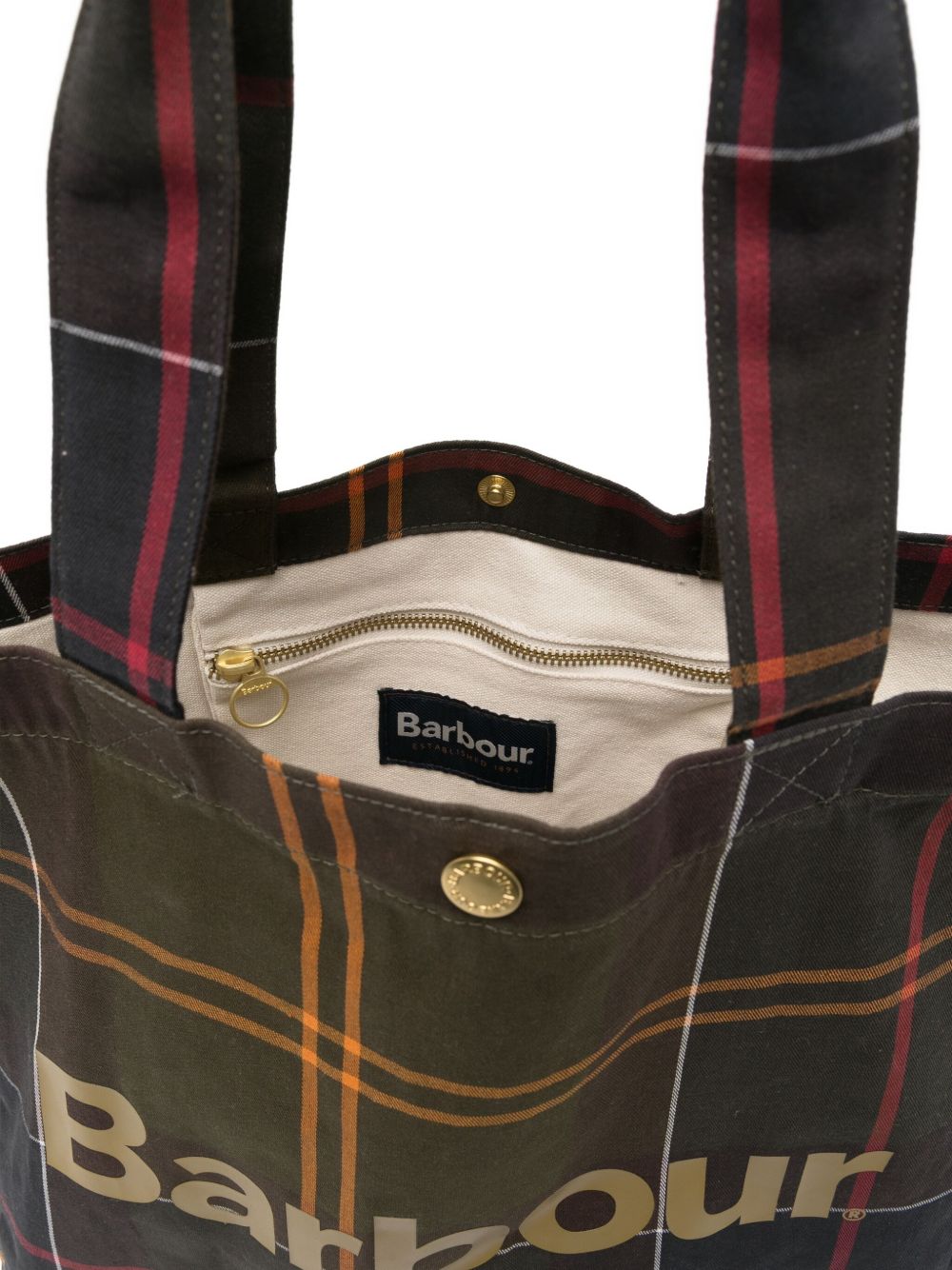 BARBOUR Borsa tote Barbour Telfield in tartan Classic 