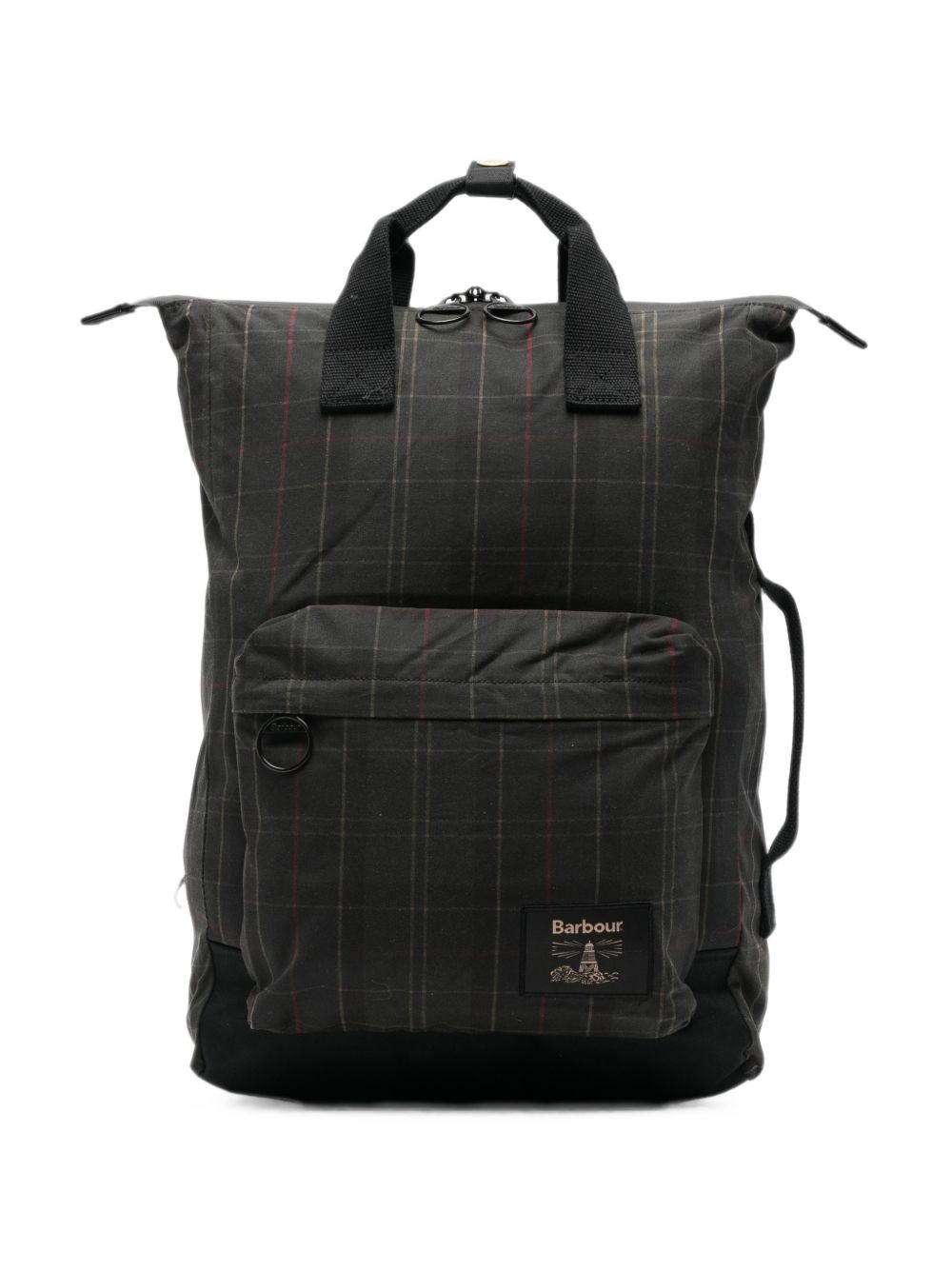 BARBOUR Borsa tote in cotone cerato oliva 