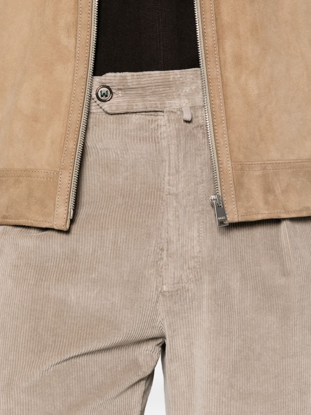 BERWICH Pantaloni beige a costine in velluto 