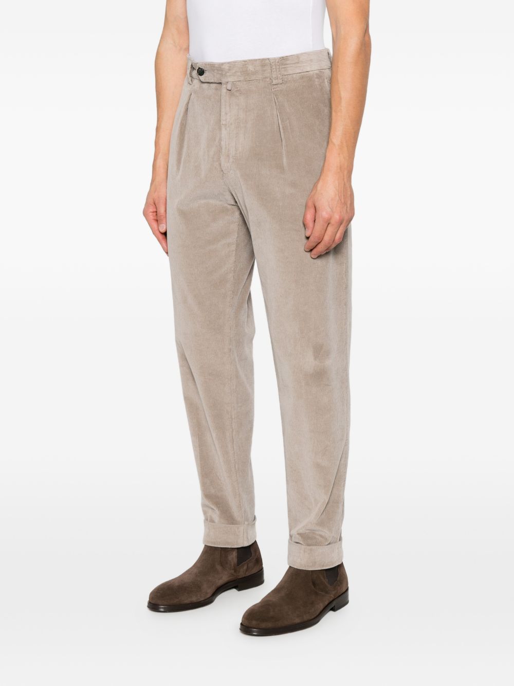 BERWICH Pantaloni beige a costine in velluto 