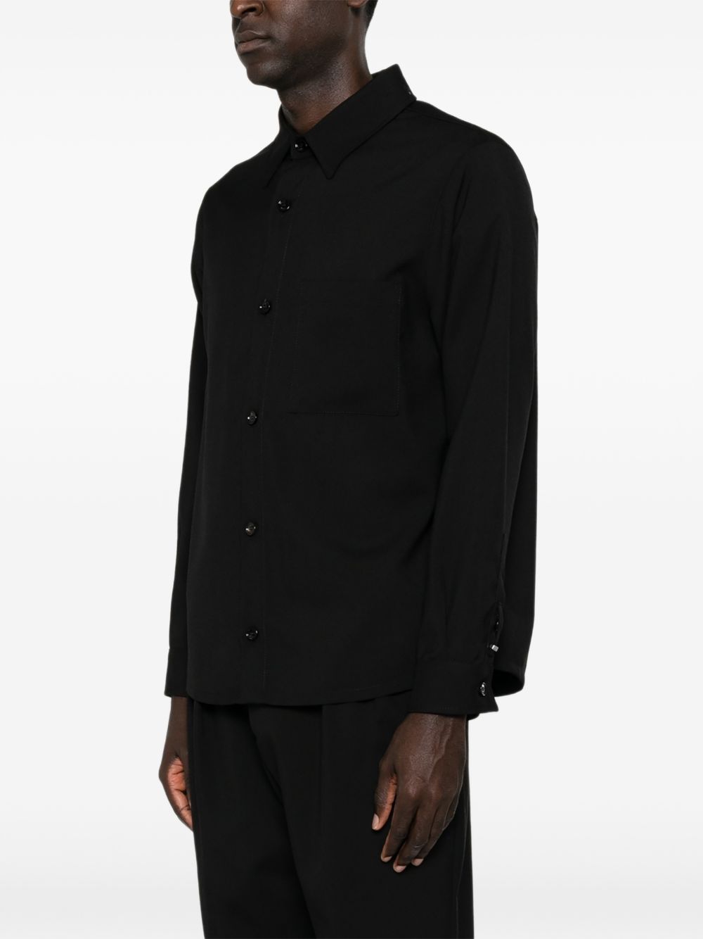 BE ABLE Camicia nera Blake a maniche lunghe 