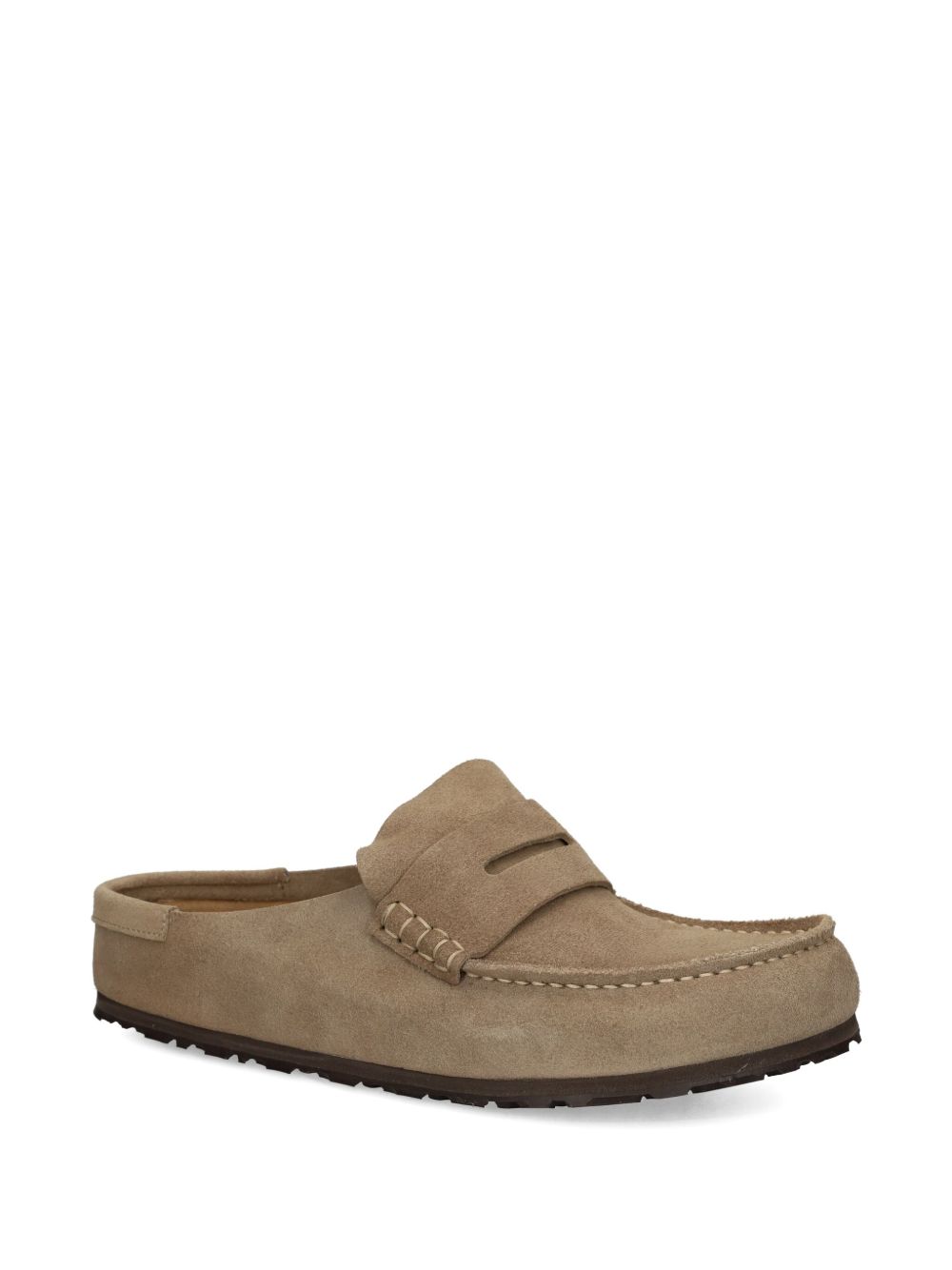 BIRKENSTOCK Sabot Naples Wrapped in pelle scamosciata beige 