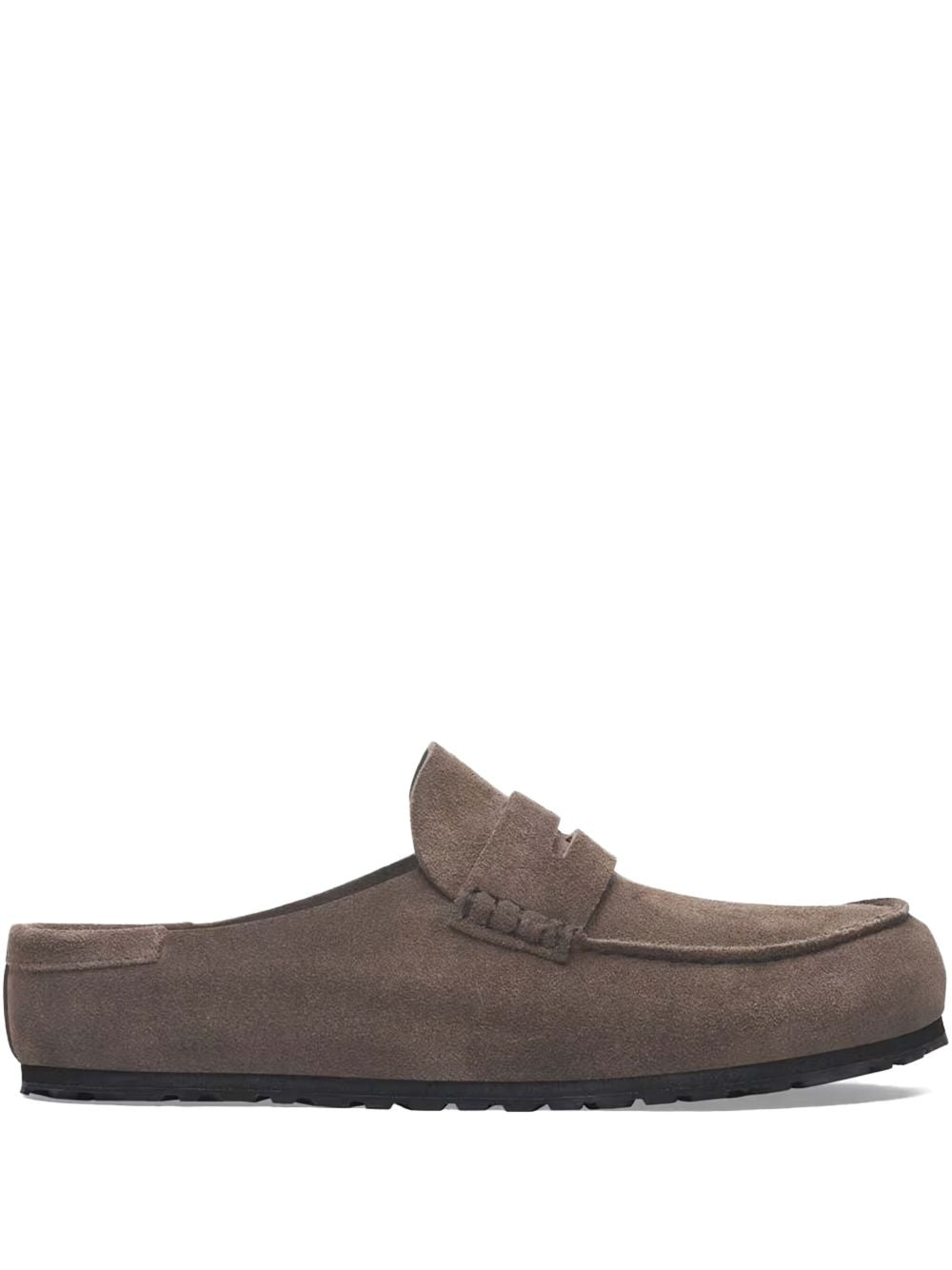 BIRKENSTOCK Sabot Naples Wrapped in pelle scamosciata grigia 