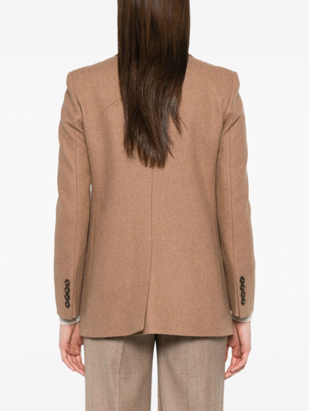BLAZE Giacca blazer Esse sabbia doppiopetto in lana vergine 