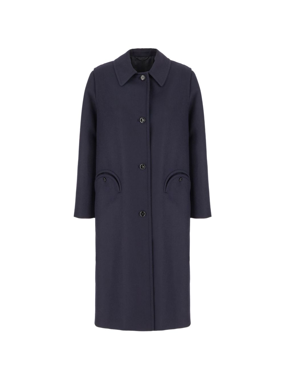 BLAZE Cappotto Woolly oversize in lana vergine blu navy 