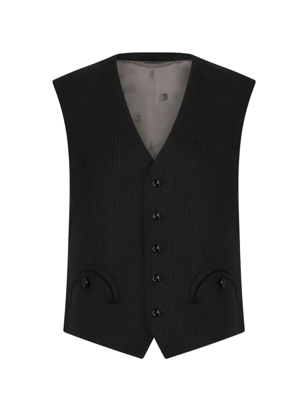 BLAZE Gilet Classy Carbon Feral slim in lana vergine gessata 