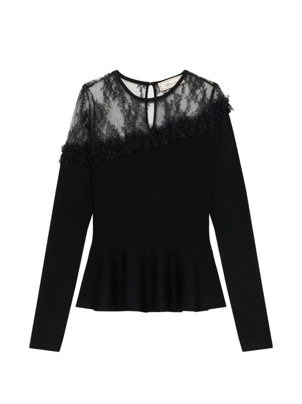 BLUMARINE Maglia Nera con pizzo 