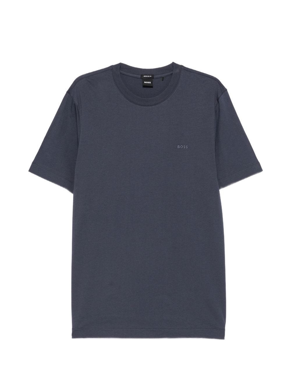 BOSS T-shirt in cotone blu girocollo 
