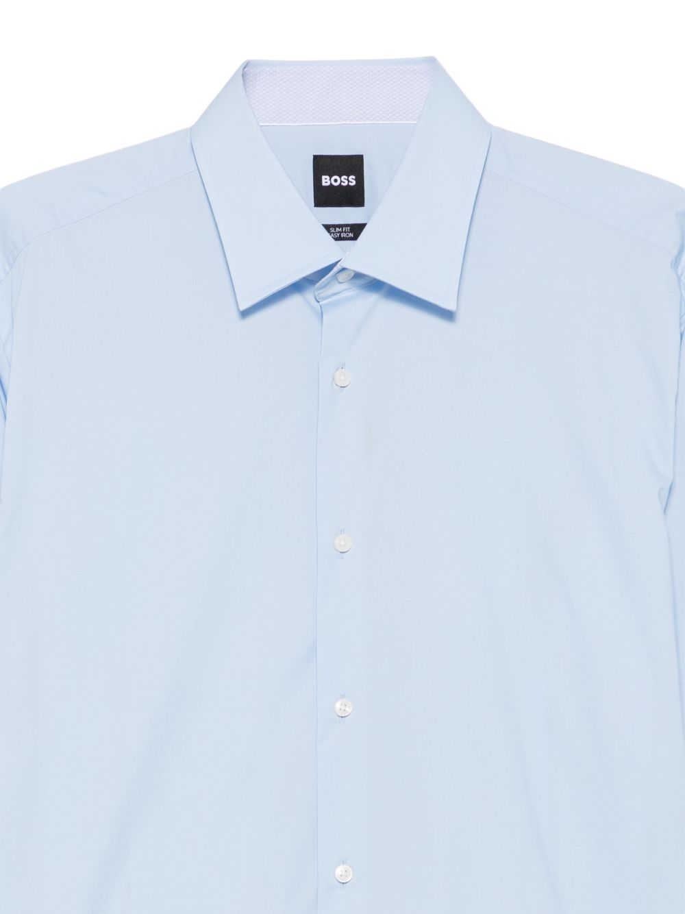 BOSS Camicia in cotone elasticizzato azzurra 