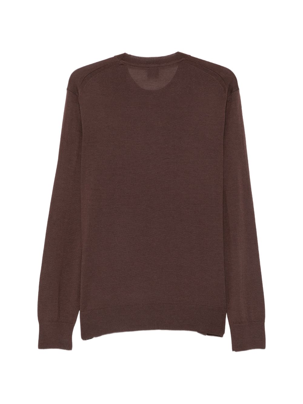 BOSS Maglione Leno in lana marrone 