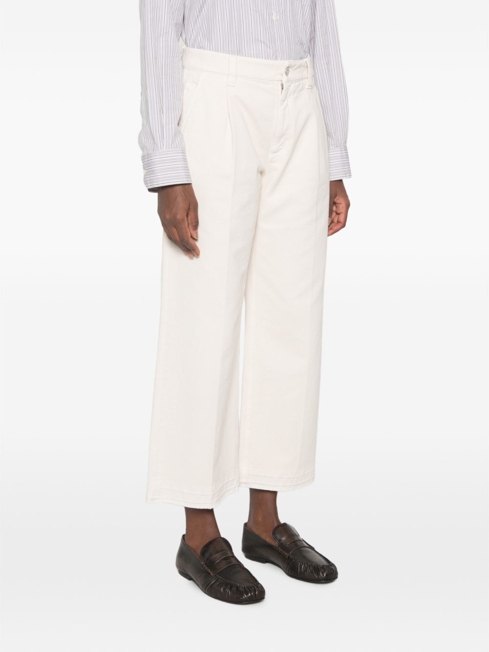 BRUNELLO CUCINELLI Pantalone in denim con tasche bianco 