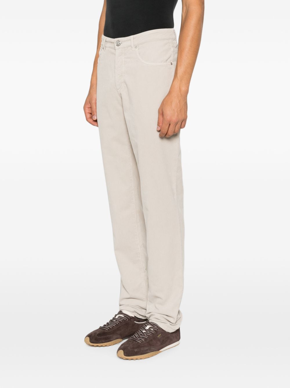 BRUNELLO CUCINELLI Pantaloni in cotone con tasche beige 