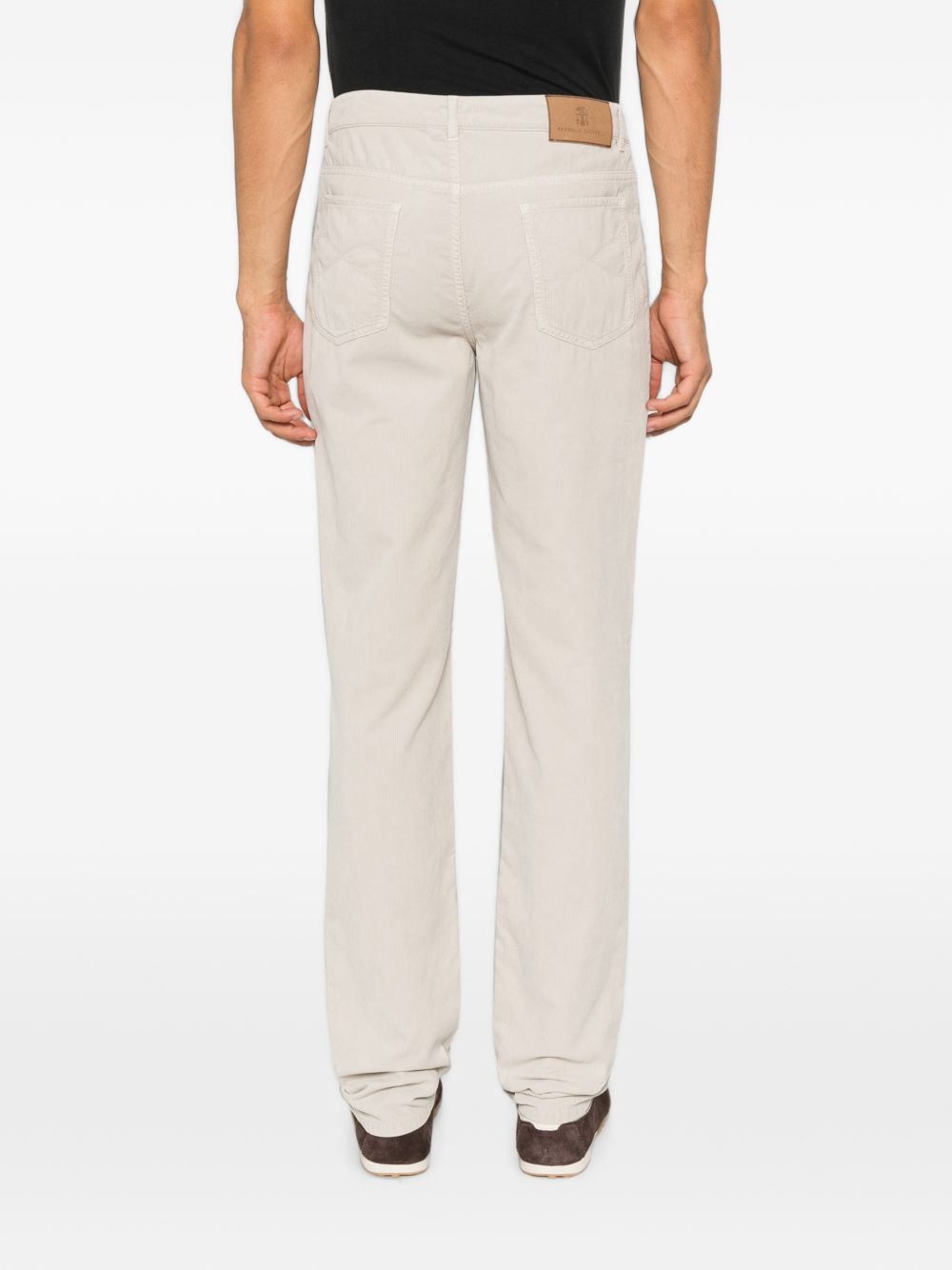 BRUNELLO CUCINELLI Pantaloni in cotone con tasche beige 