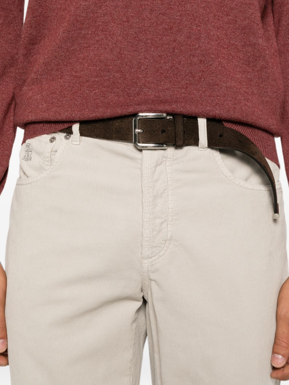 BRUNELLO CUCINELLI Pantaloni in cotone con tasche beige 