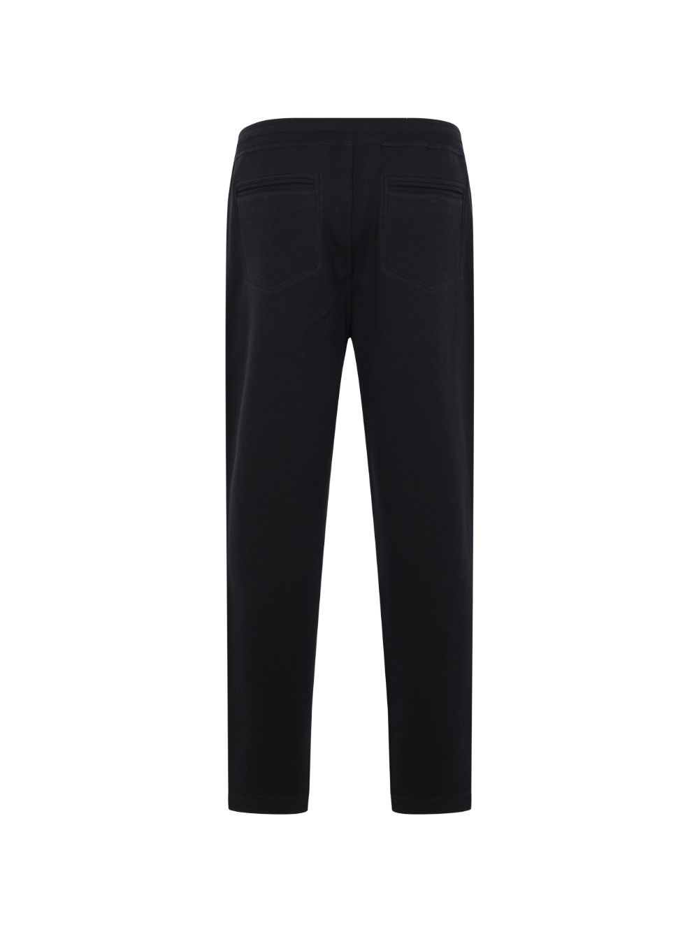BRUNELLO CUCINELLI Pantaloni casual eleganti in cotone elasticizzato con coulisse neri 