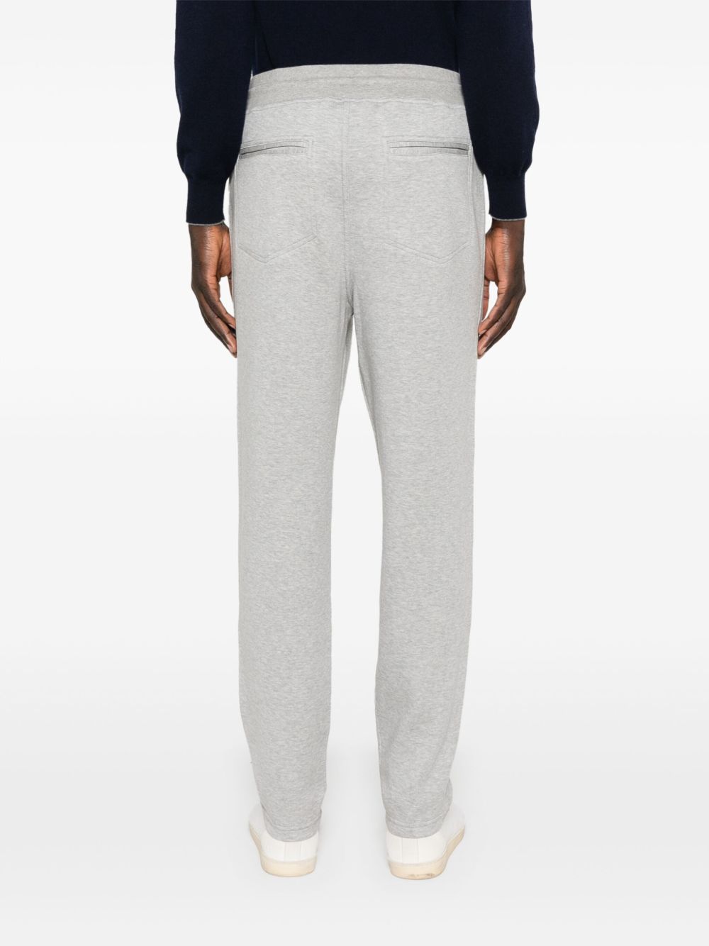 BRUNELLO CUCINELLI Pantaloni sportivi grigio chiaro con coulisse in vita 