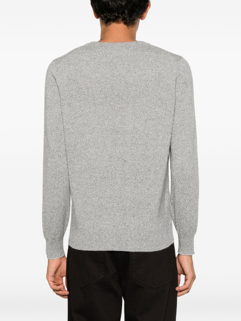 BRUNELLO CUCINELLI Maglia girocollo leggera in lana e cashmere grigia 