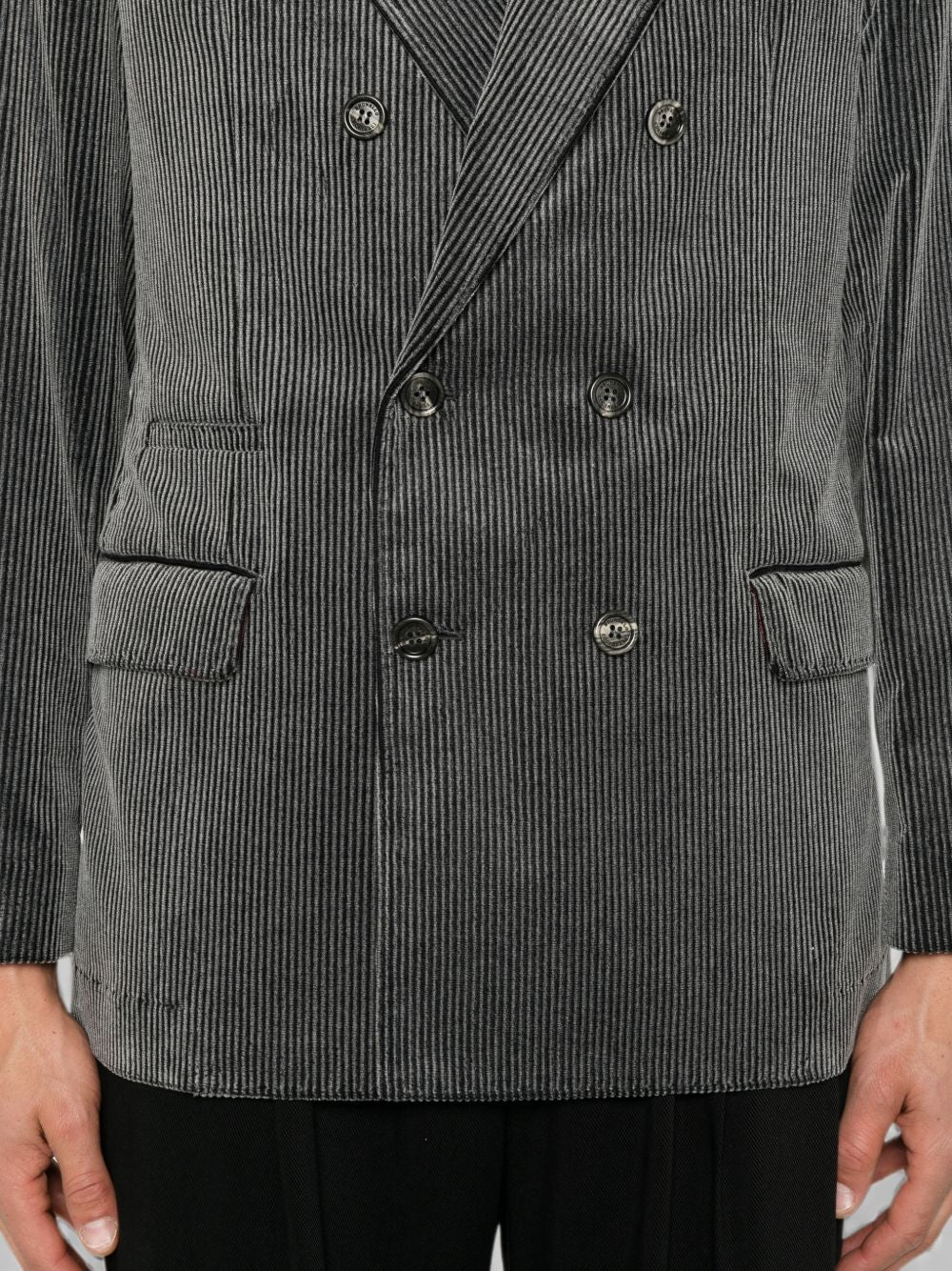 BRUNELLO CUCINELLI Giacca in velluto a costine foderata con tasche 