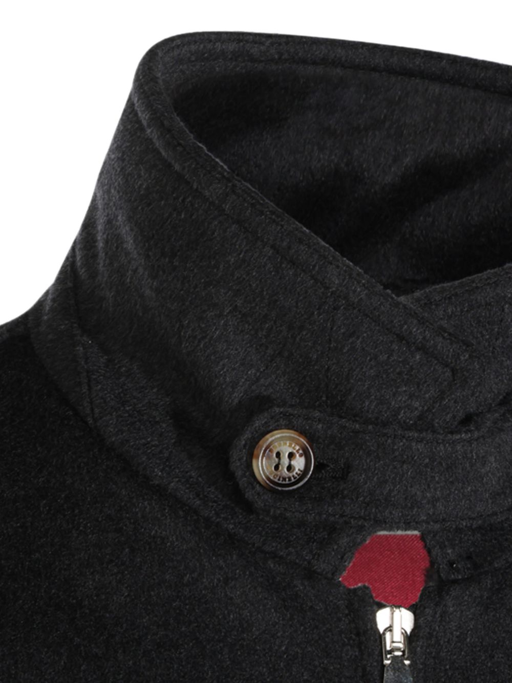 BRUNELLO CUCINELLI Giubbotto marrone con collo alto e chiusura zip 