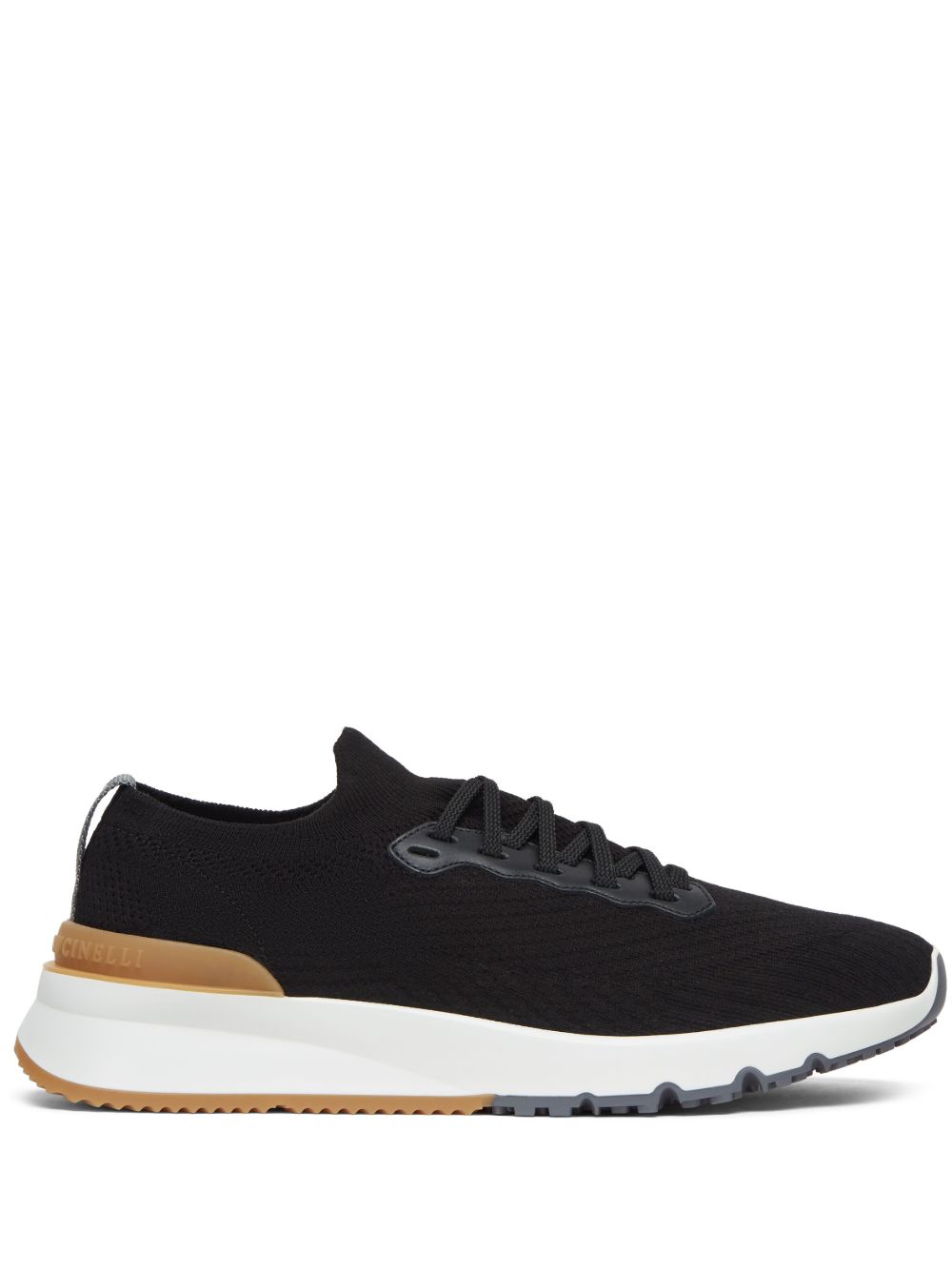 BRUNELLO CUCINELLI Sneakers nere in tela elastica 