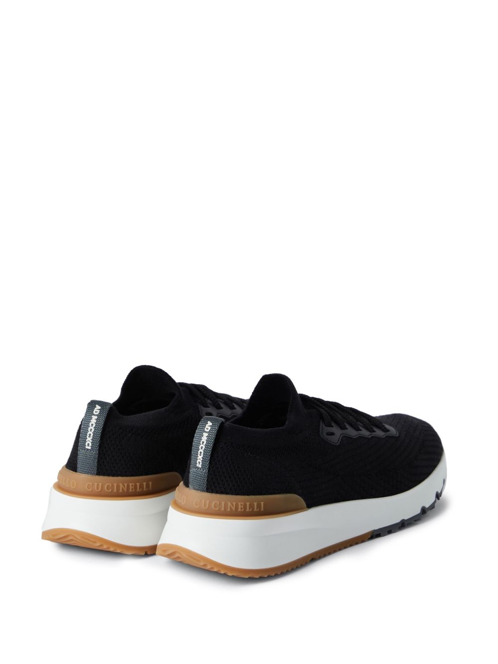 BRUNELLO CUCINELLI Sneakers nere in tela elastica 