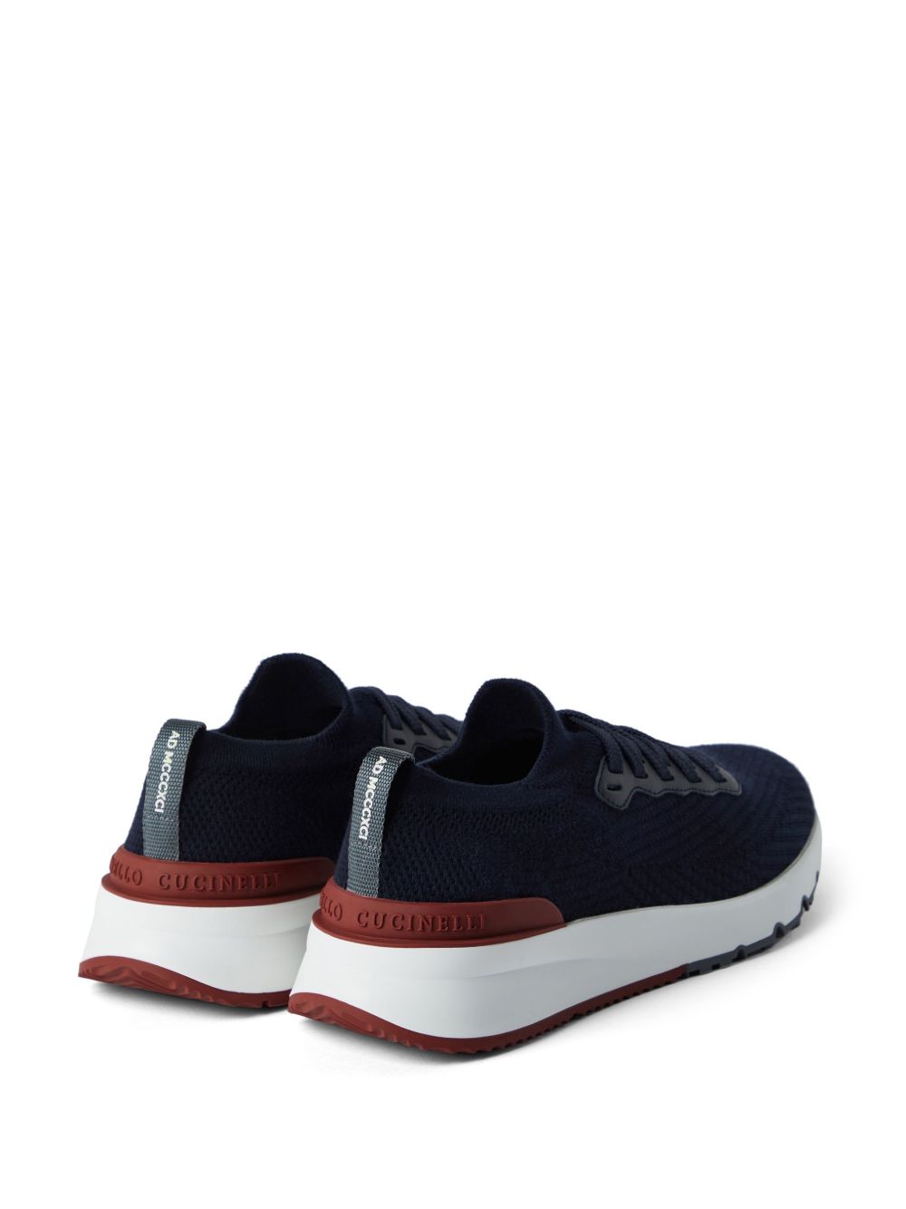BRUNELLO CUCINELLI Sneakers blu scuro in tela elastica 