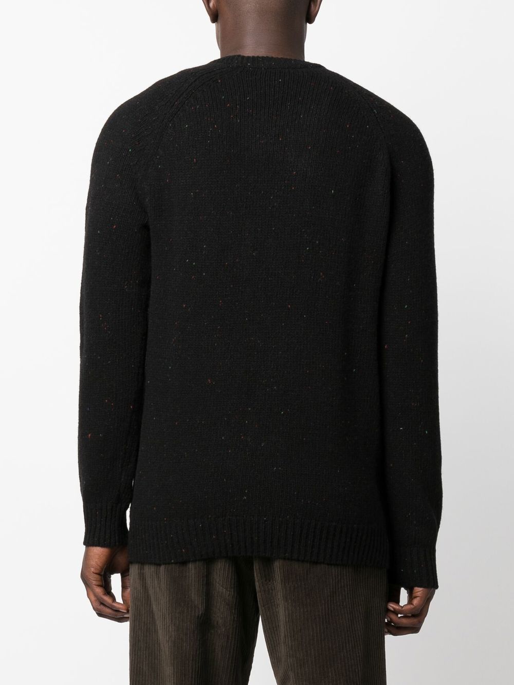 CARHARTT WIP Maglione Anglistic nero puntinato in misto lana 
