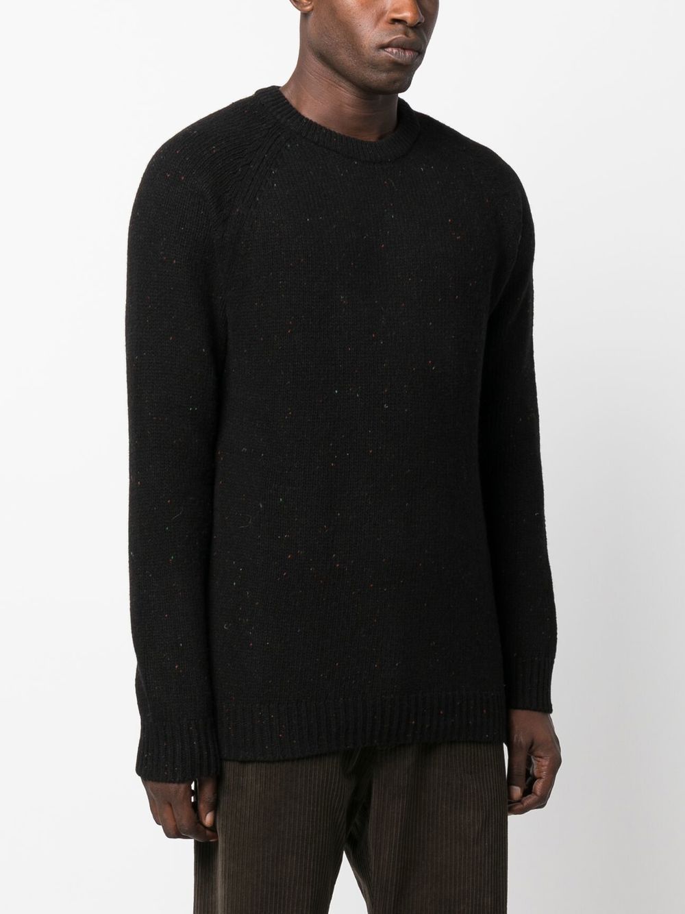 CARHARTT WIP Maglione Anglistic nero puntinato in misto lana 