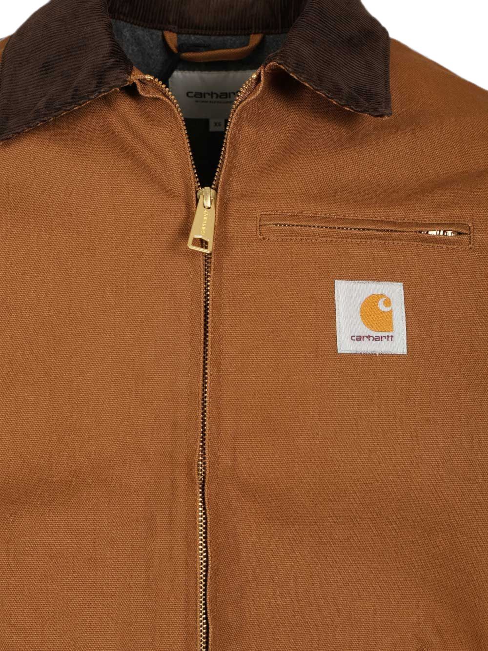 CARHARTT WIP Detroit Jacket in tela Dearborn con colletto in velluto 