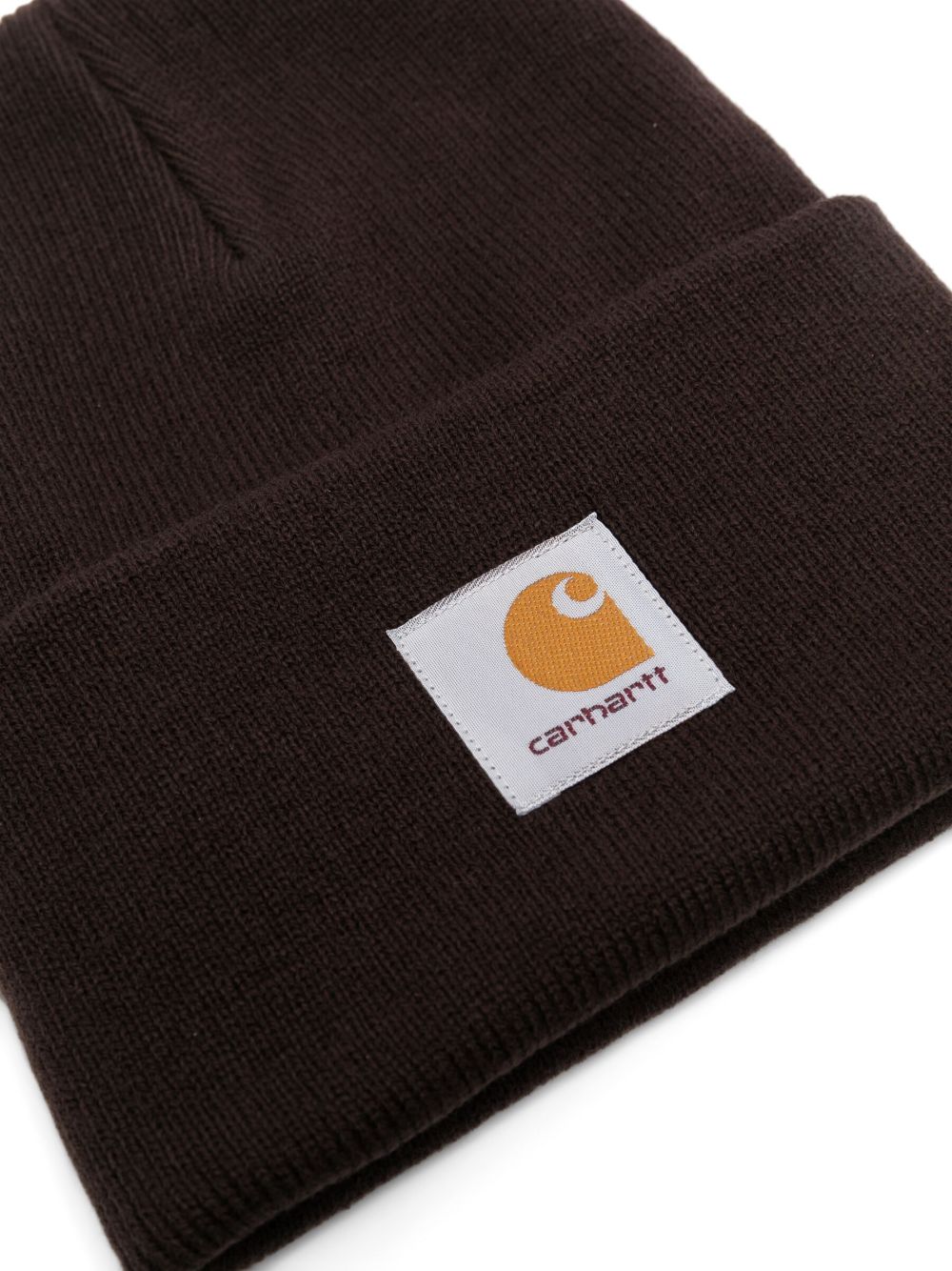 CARHARTT WIP Berretto marrone con patch logo 
