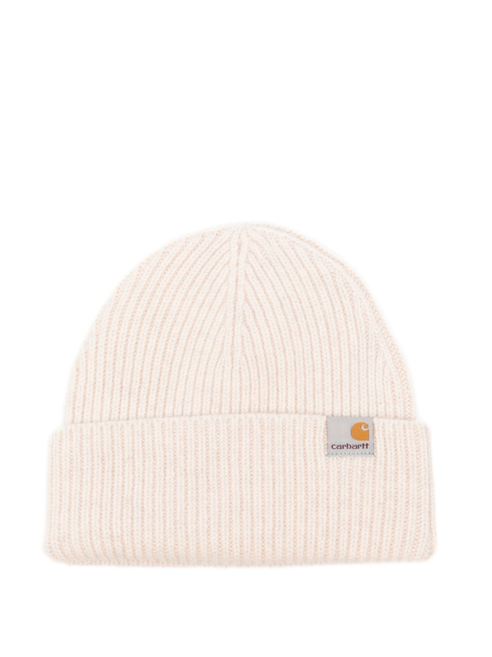 CARHARTT WIP Berretto panna in lana e cashmere con logo 