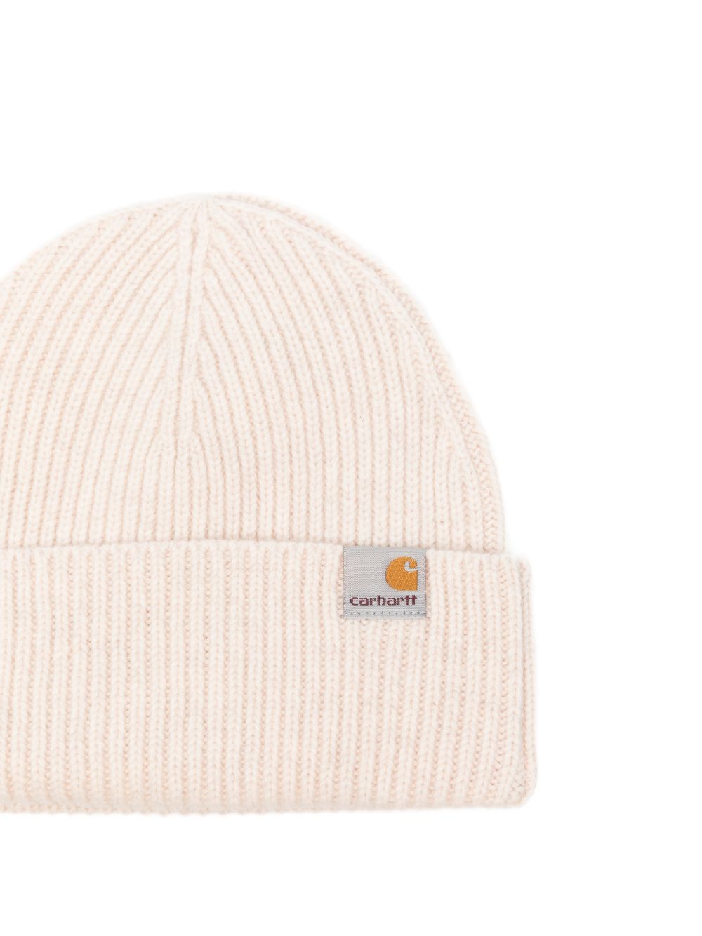 CARHARTT WIP Berretto panna in lana e cashmere con logo 