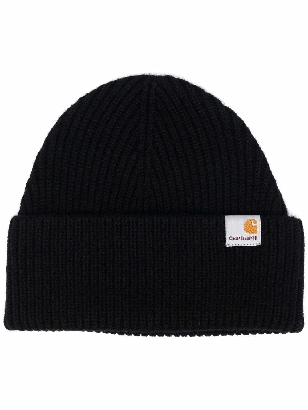 CARHARTT WIP Cappello in misto lana e cashmere a coste con logo 