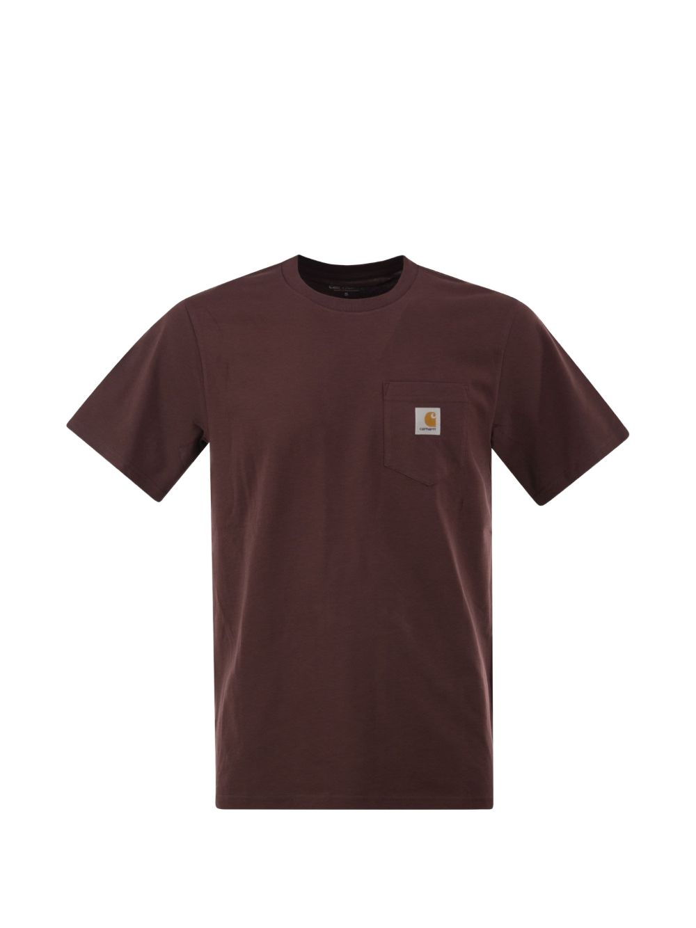 CARHARTT WIP T-shirt girocollo bordeaux a maniche corte con logo 