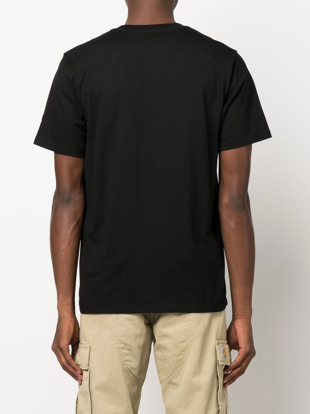 CARHARTT WIP T-shirt nera in cotone con logo 