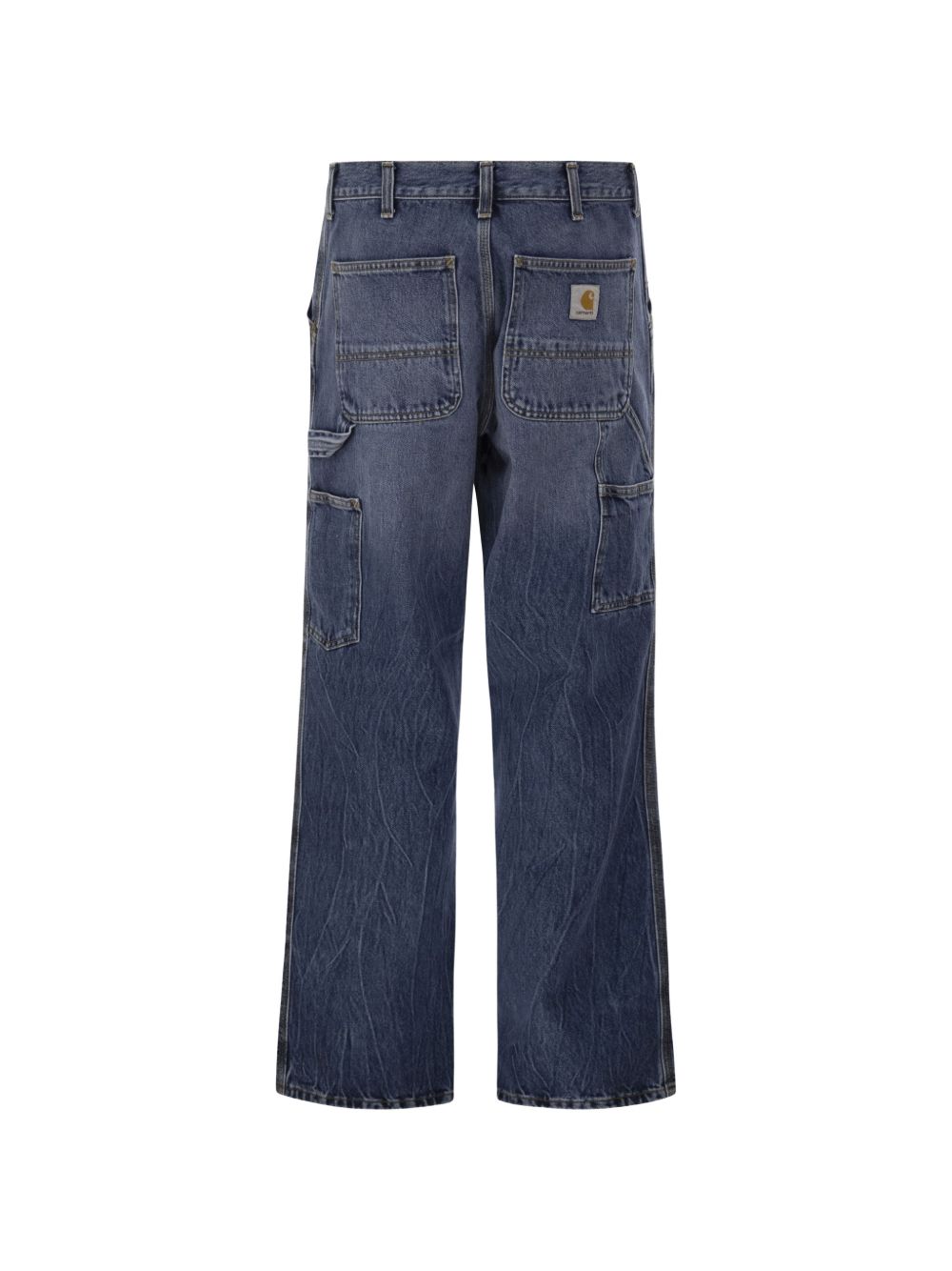 CARHARTT WIP Single Knee Pant Heavy Stone Bleached in denim blu 