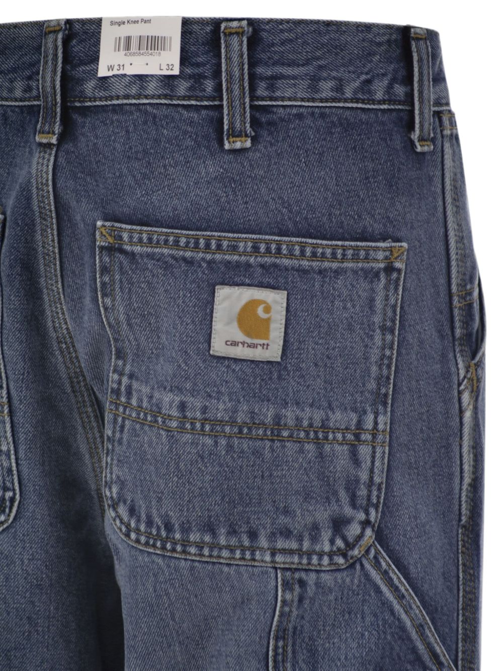 CARHARTT WIP Single Knee Pant Heavy Stone Bleached in denim blu 